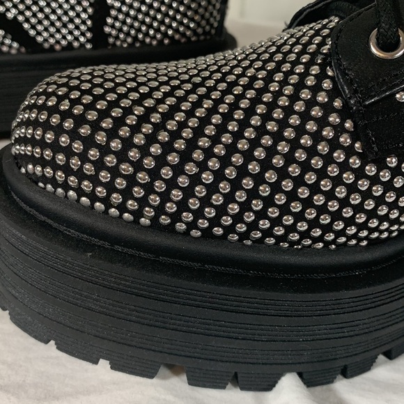 NIB Gianni Bini Non-Stop Studded Chunky Lug Sole Platform Booties, 8.5M - Picture 10 of 11